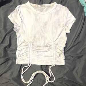 White tie crop top size xs by heart & hips